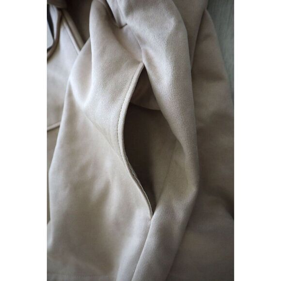 Levi’s LW2WS235 Women’s Plus Sz 3X Sand/Beige Faux Suede Collared Shacket - Picture 8 of 15